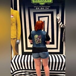 Beetlejuice Cato upcycled vest sz M